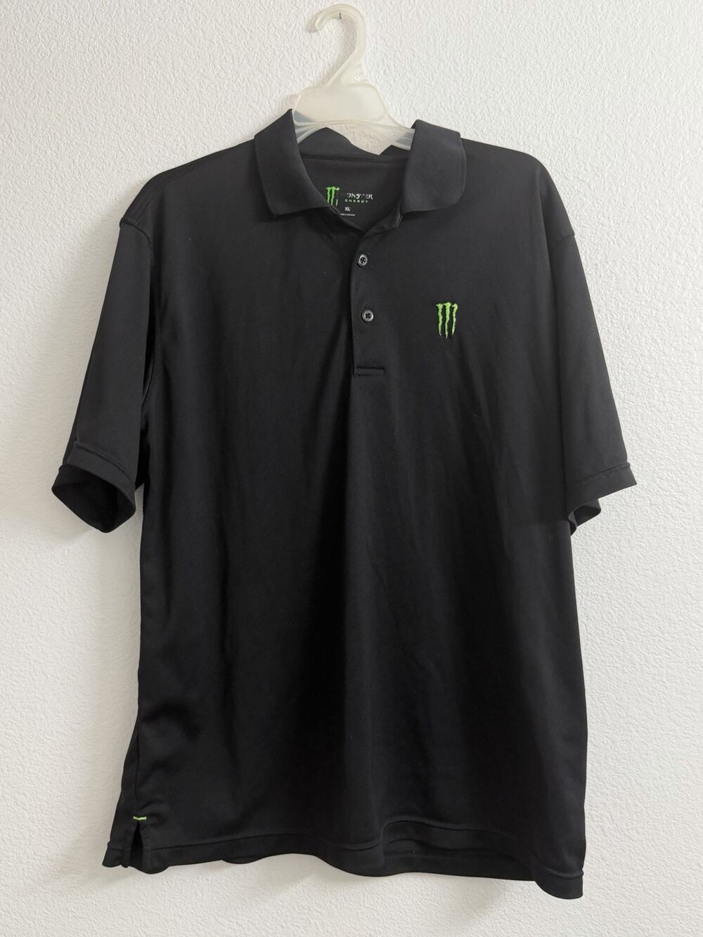 Monster Energy Polo Shirt Men’s XL Black Shirt Sleeve